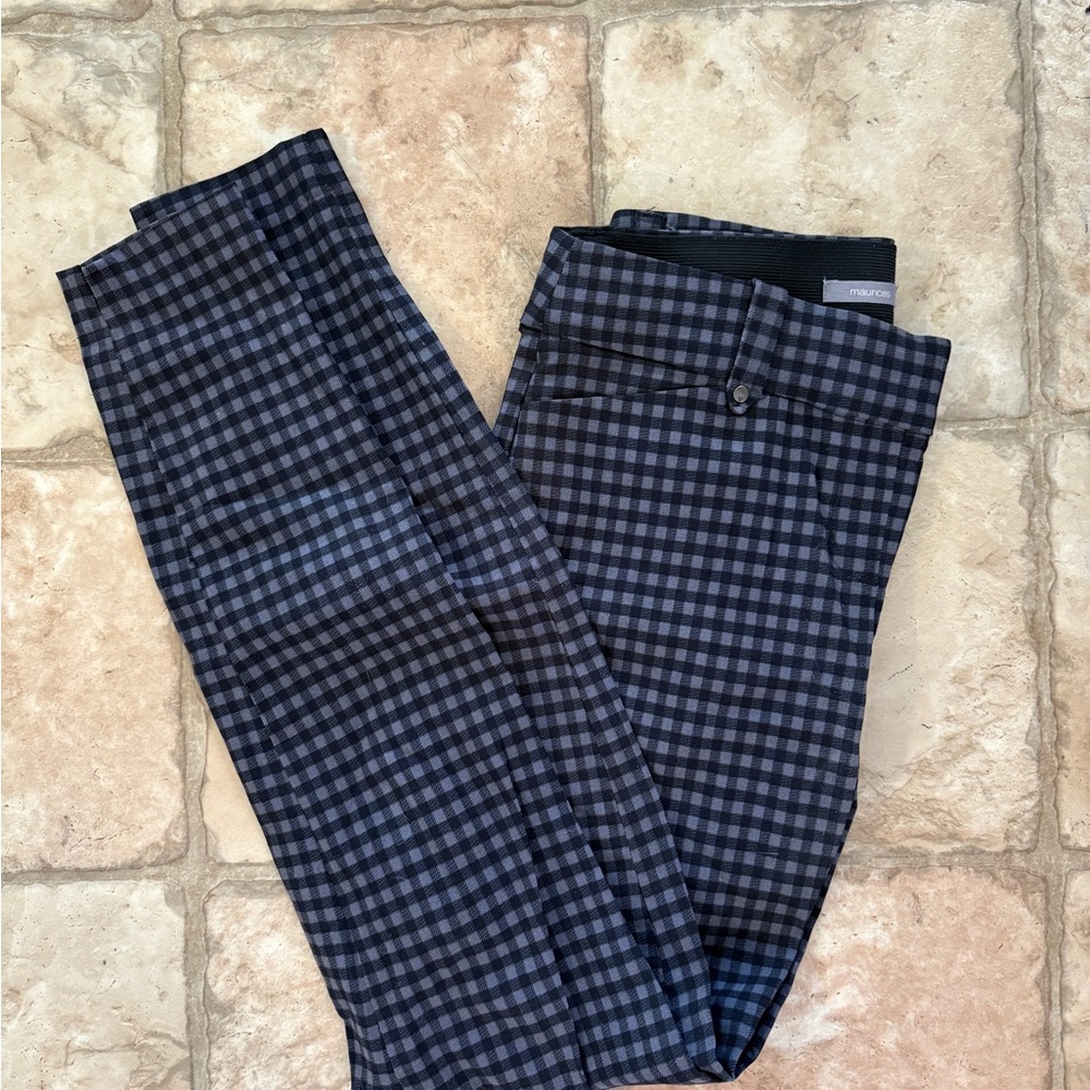 Maurice’s Black & Gray Checkered Women’s Pants